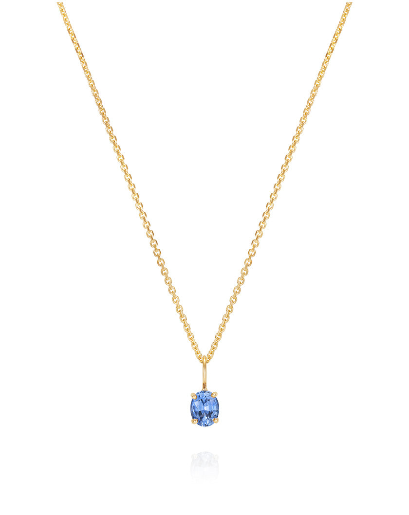 Blue Sapphire Petal Necklace