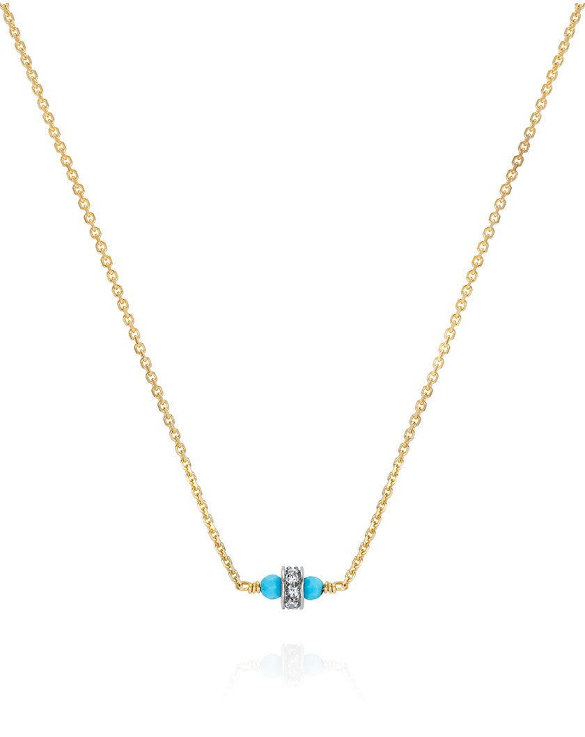 Turquoise & Diamond Rondell Choker